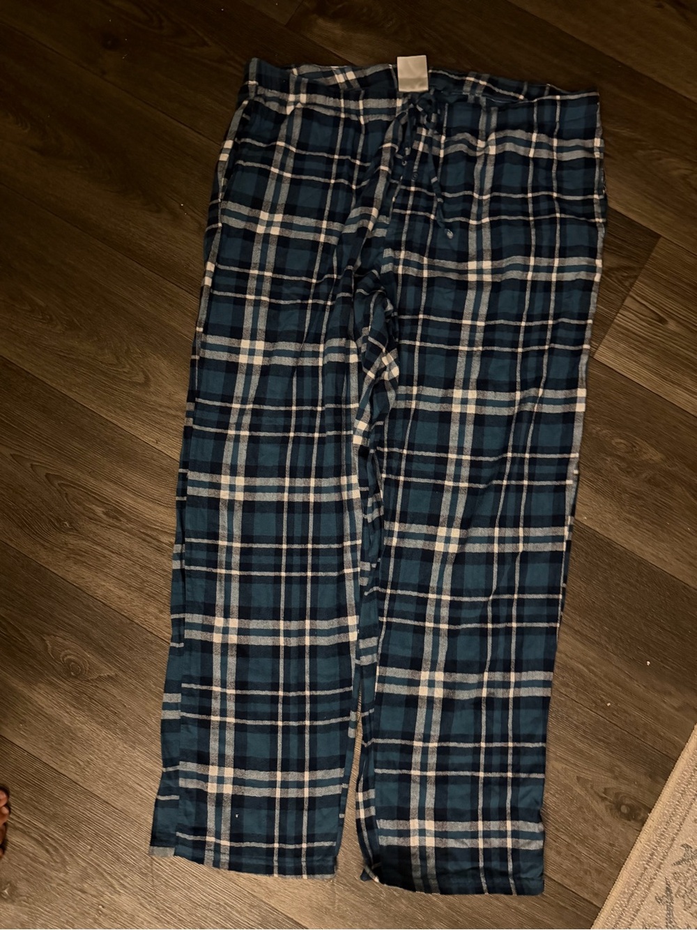 Men's Blue Plaid Lounge Joggers - Relaxed Fit